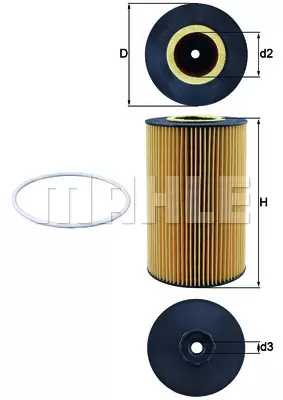 Фильтр масляный MAHLE/KNECHT OX425D