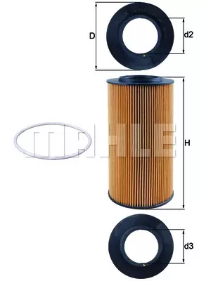 Масляный фильтр MAHLE/KNECHT OX434D