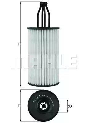Масляный фильтр MAHLE/KNECHT OX814D
