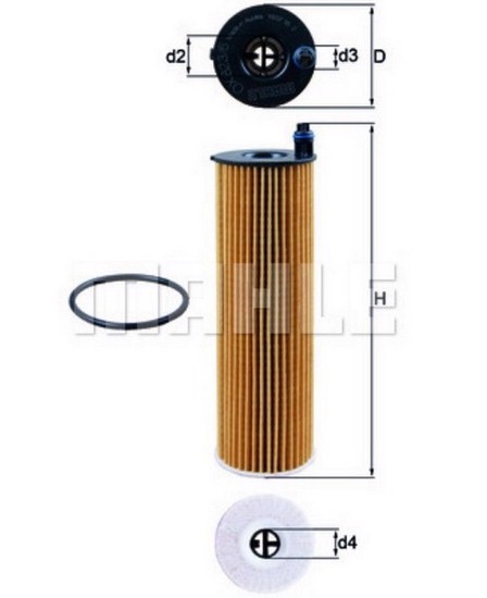 Фильтр масляный MAHLE/KNECHT OX823/6D