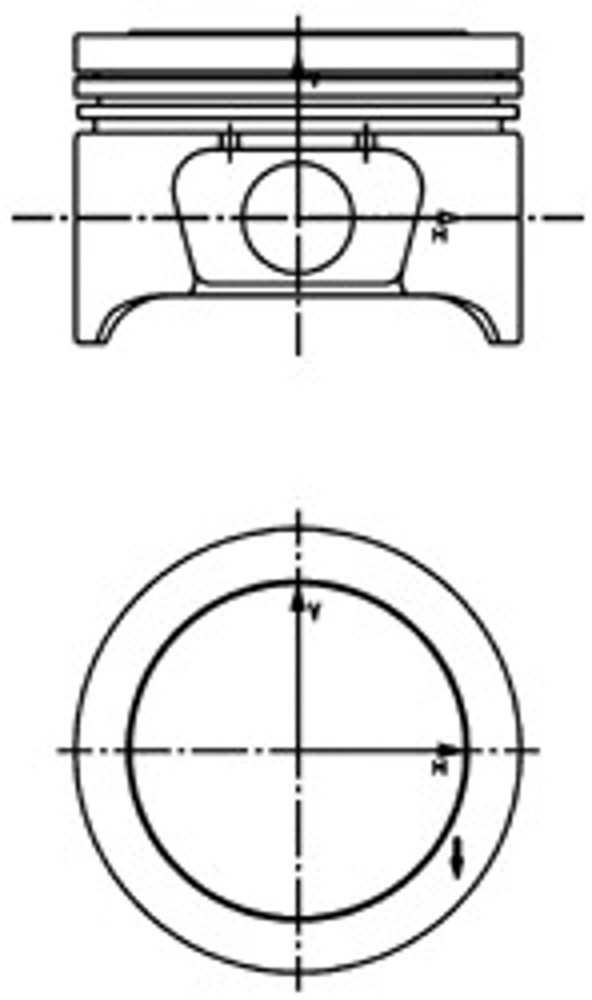 Поршень d78.5x1.2x1.5x2.5 +0.5 citroen xsara/c3/c4 1.6 16v tu5jp4 02 KOLBENSCHMIDT 40161610
