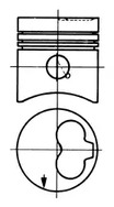Поршень d76.5 x 1.75 x 2 x 3 +1.0 KOLBENSCHMIDT 93 260 620