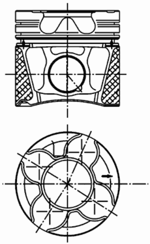 Поршень KOLBENSCHMIDT 99 535 600