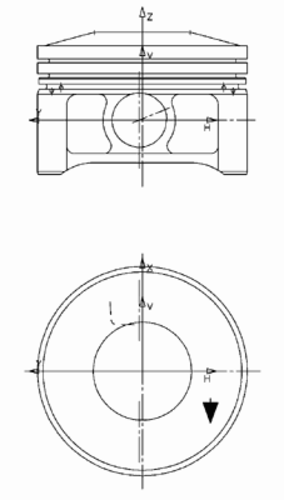 Поршень d81 x 1.5 x 1.5 x 2 std KOLBENSCHMIDT 99 949 600
