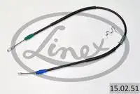 Трос стояночного тормоза прав ford transit 2006- 1266/1066мм LINEX 15.02.51
