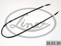 Трос стояночного тормоза прав mazda 626 ge mx6 all 2/92-97 1655/1445 мм LINEX 26.01.30
