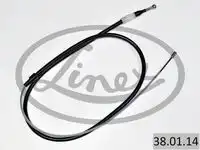 Трос стояночного тормоза audi a1 05/2010 1642/1044мм LINEX 38.01.14