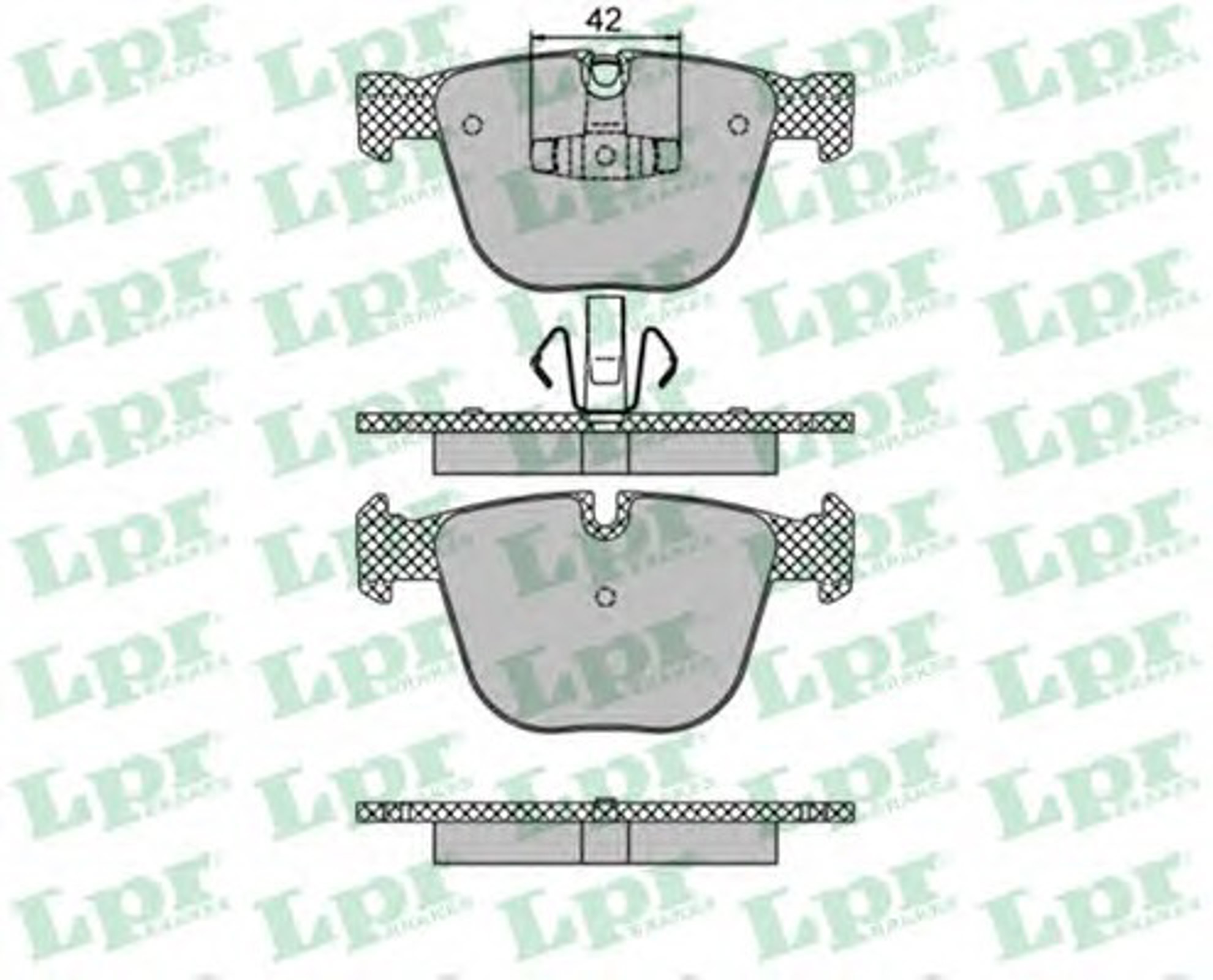 Колодки тормозные дисковые задн bmw 7 08 - LPR 05P1473