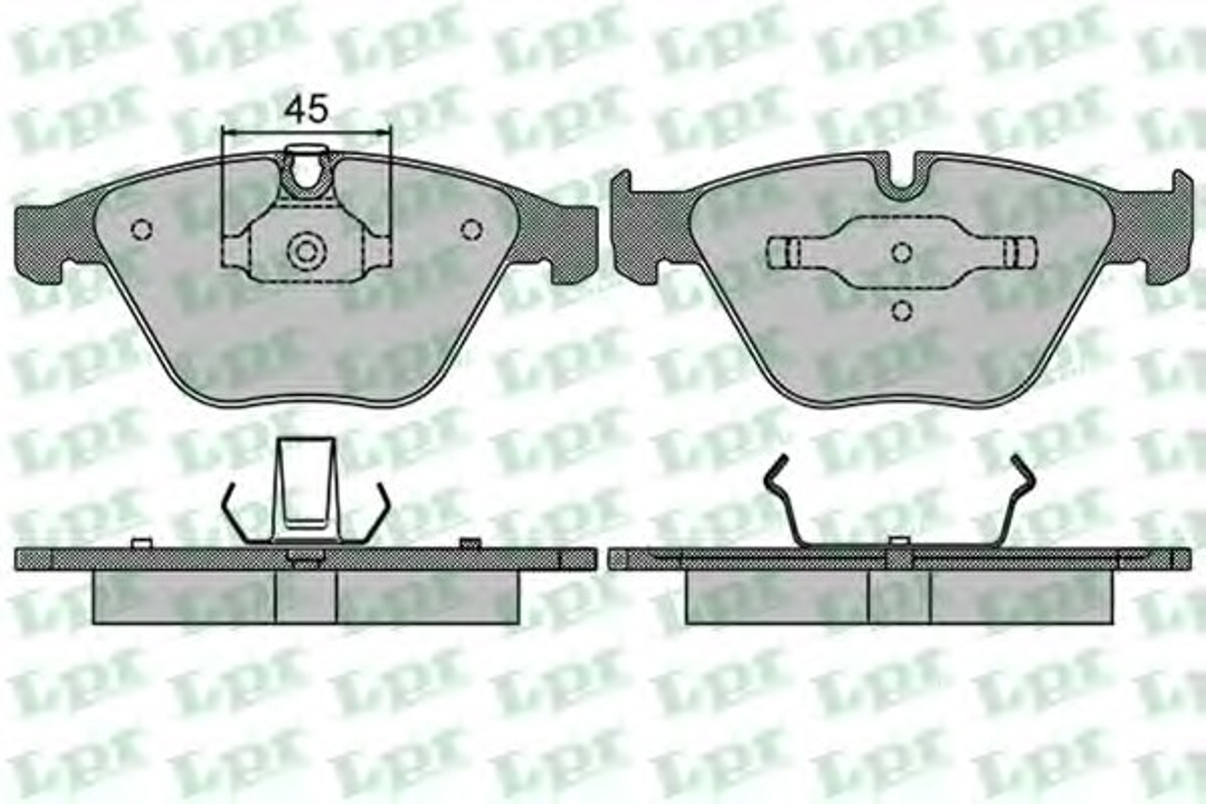 Колодки тормозные дисковые LPR 05P1510
