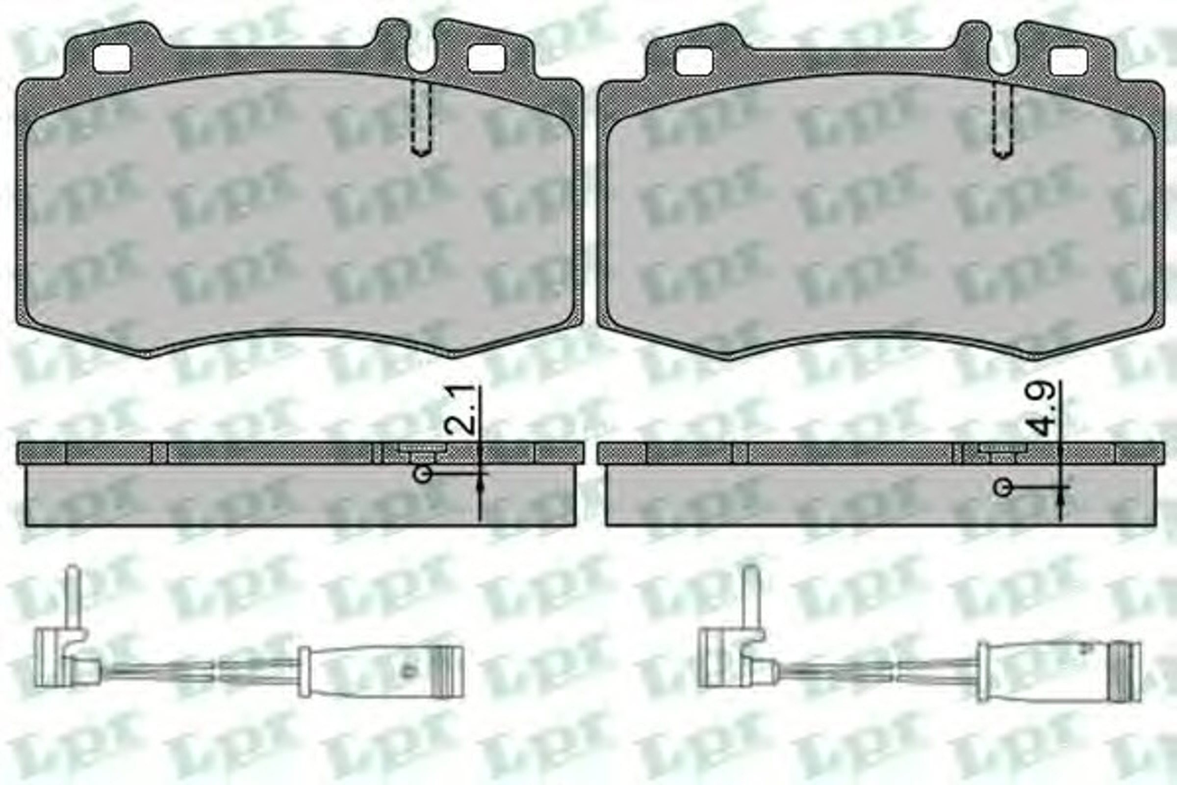 Колодки тормозные дисковые LPR 05P849A