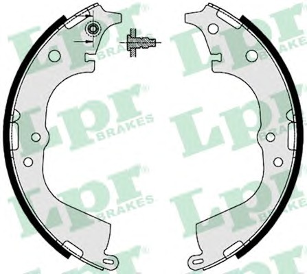 Колодки тормозные барабанные LPR 07225