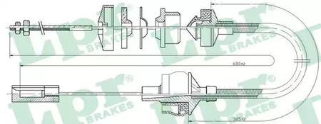 Трос сцепления lpr LPR C0164C