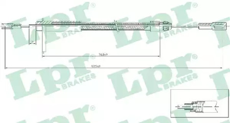 Трос ручного тормоза LPR C0441B