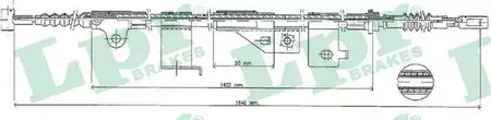 Трос стояночного тормоза lpr LPR C0499B