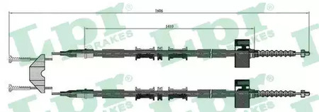 Трос стояночного тормоза LPR C0535B