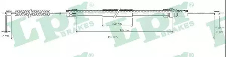 Трос стояночного тормоза lpr LPR C0629B