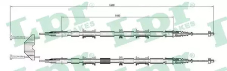 Трос стояночного тормоза lpr LPR C0654B