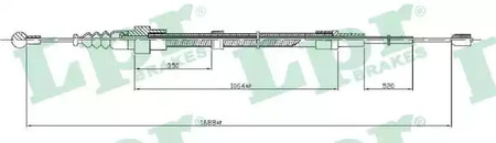 Трос стояночного тормоза lpr LPR C0953B