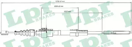 Трос стояночного тормоза lpr LPR C0956B
