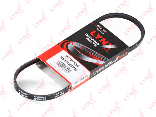 Поликлиновой ремень (ручейковый) LYNXAUTO 3PK0675