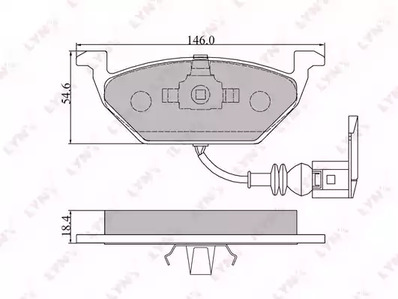 Комплект тормозных колодок дискового тормоз LYNXAUTO BD-1202