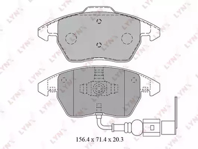 Комплект тормозных колодок дискового тормоз LYNXAUTO BD-1203