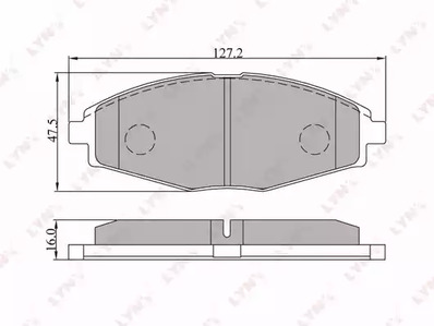 Комплект тормозных колодок дискового тормоз LYNXAUTO BD-1801