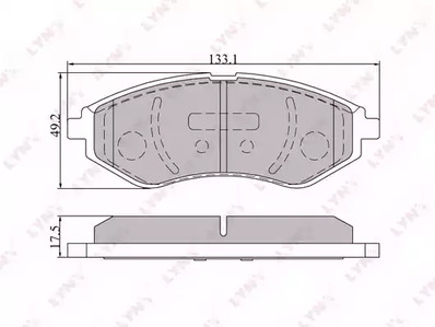 Комплект тормозных колодок дискового тормоз LYNXAUTO BD-1803