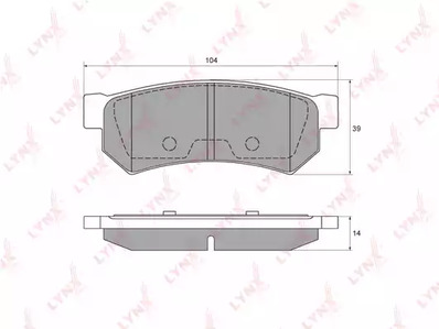 Комплект тормозных колодок дискового тормоз LYNXAUTO BD-1814
