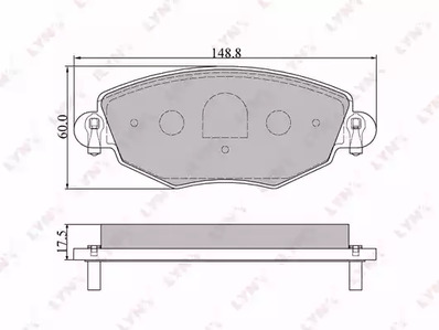 Комплект тормозных колодок дискового тормоз LYNXAUTO BD-3006