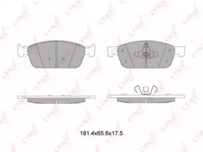 Комплект колодок для дисковых тормозов LYNXAUTO BD-3036