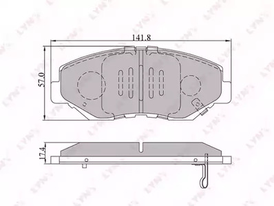 Комплект тормозных колодок дискового тормоз LYNXAUTO BD-3404
