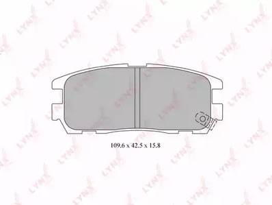 Комплект тормозных колодок дискового тормоз LYNXAUTO BD-3803