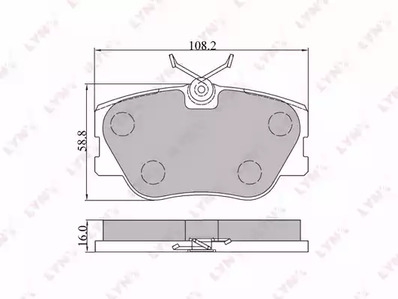 Комплект тормозных колодок дискового тормоз LYNXAUTO BD-5301