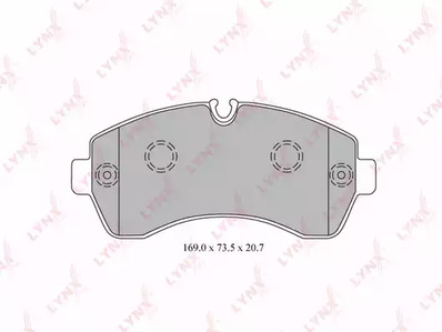 Комплект тормозных колодок дискового тормоз LYNXAUTO BD-5343