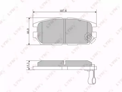 Комплект тормозных колодок дискового тормоз LYNXAUTO BD-5517