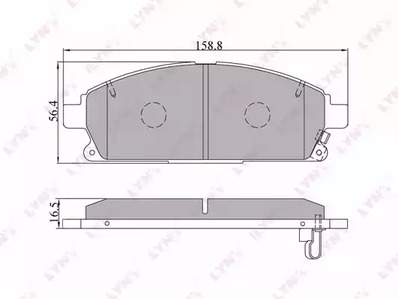 Комплект тормозных колодок дискового тормоз LYNXAUTO BD-5704