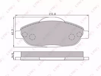 Тормозные колодки LYNXAUTO BD-6102