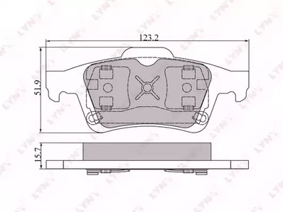 Комплект колодок для дисковых тормозов LYNXAUTO BD-6302