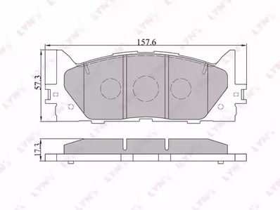 Комплект тормозных колодок дискового тормоз LYNXAUTO BD-7530
