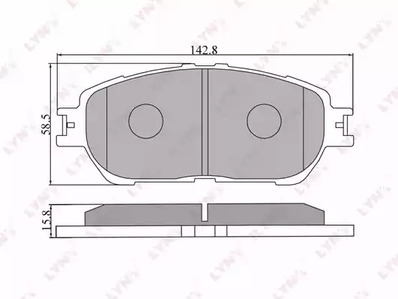 Комплект колодок для дисковых тормозов LYNXAUTO BD-7537