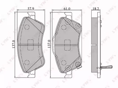 Колодки тормозные LYNXAUTO BD-7546