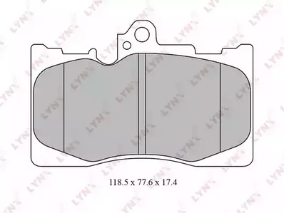 Комплект тормозных колодок дискового тормоз LYNXAUTO BD-7566