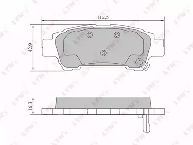 Комплект тормозных колодок дискового тормоз LYNXAUTO BD-7574