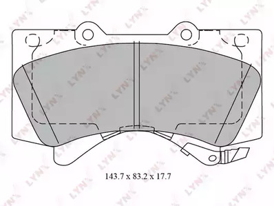 Колодки дисковые передние LYNXAUTO BD-7580