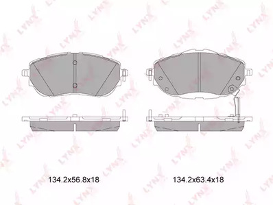 Комплект тормозных колодок дискового тормоз LYNXAUTO BD-7605
