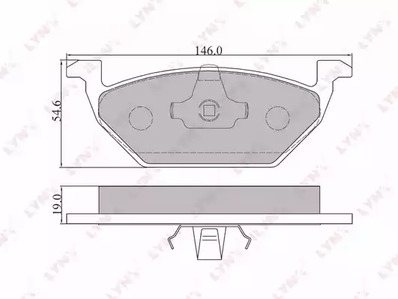 Комплект тормозных колодок дискового тормоз LYNXAUTO BD-8003