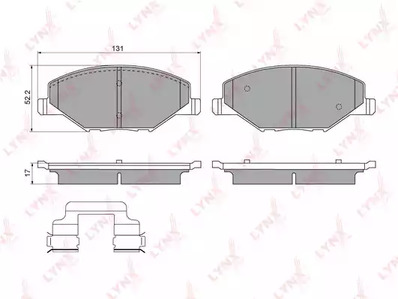 Комплект тормозных колодок дискового тормоз LYNXAUTO BD-8035