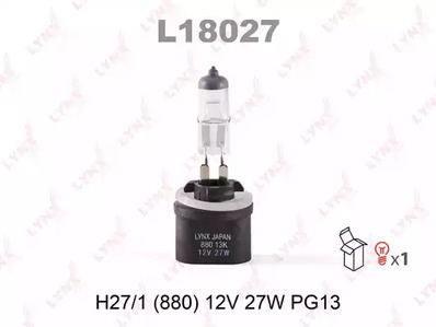 Лампа галогеновая h27/1 LYNXAUTO L18027