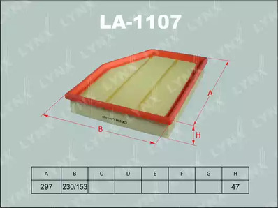 Воздушный фильтр LYNXAUTO LA-1107